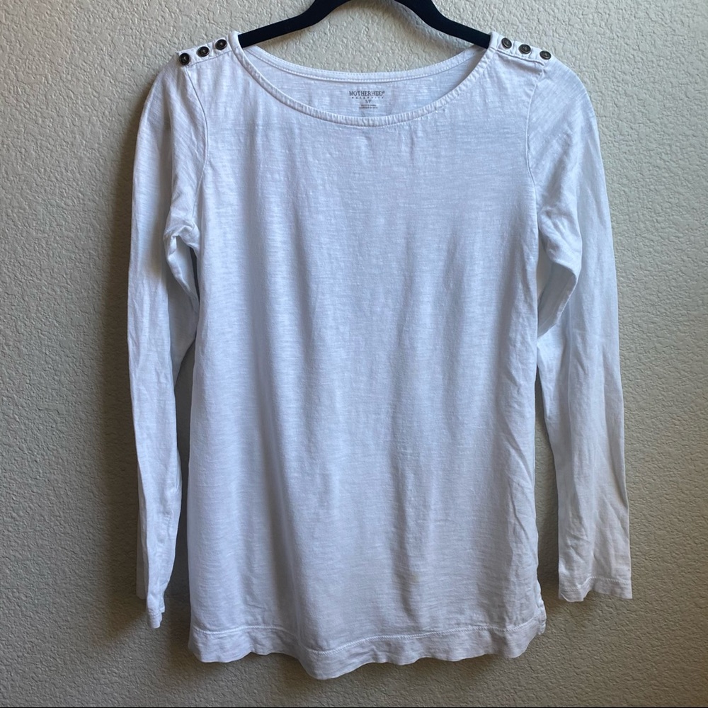 Motherhood Maternity white long sleeve shirt